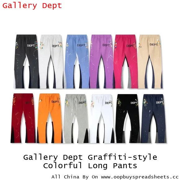 Gallery Dept Graffiti-style Colorful Long Pants