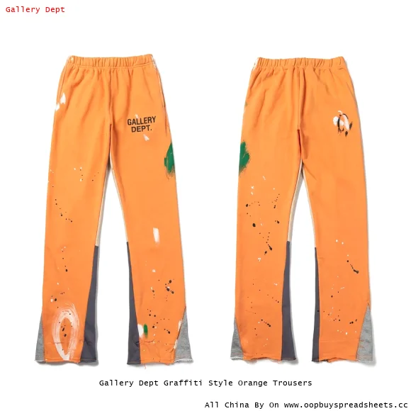 Gallery Dept Graffiti Style Orange Trousers