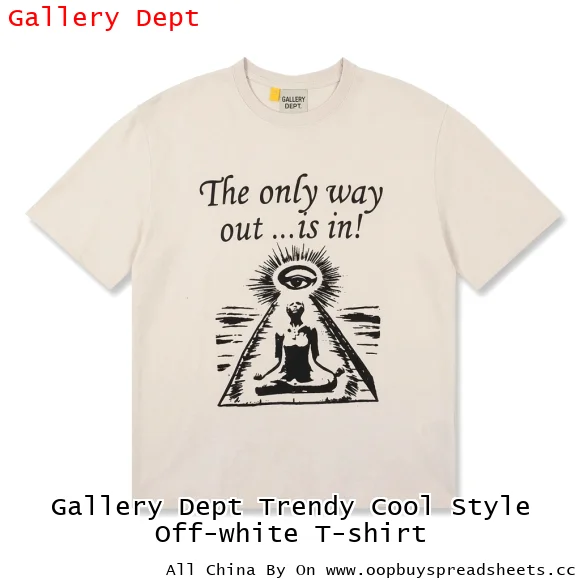 Gallery Dept Trendy Cool Style Off-white T-shirt