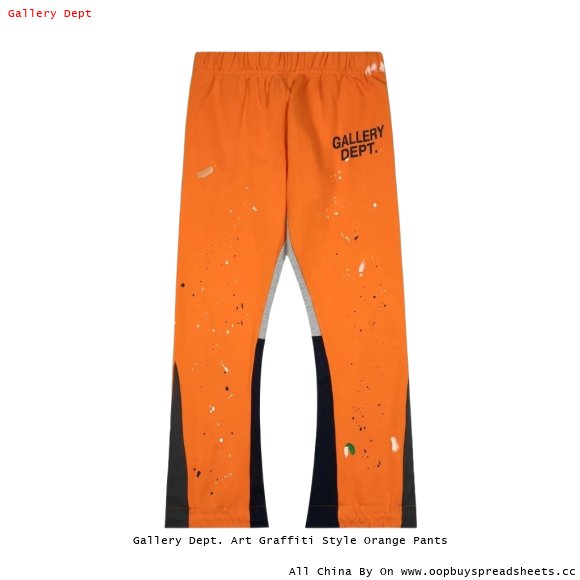 Gallery Dept. Art Graffiti Style Orange Pants