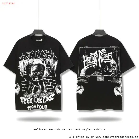 Hellstar Records Series Dark Style T-shirts