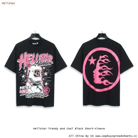 Hellstar Trendy and Cool Black Short-sleeve