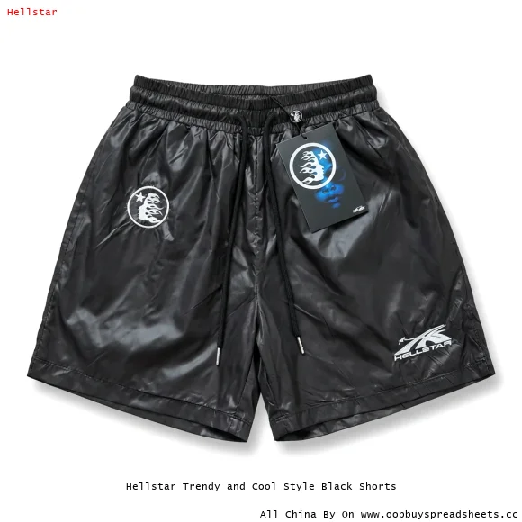 Hellstar Trendy and Cool Style Black Shorts