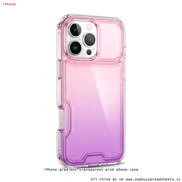 iPhone gradient transparent pink phone case