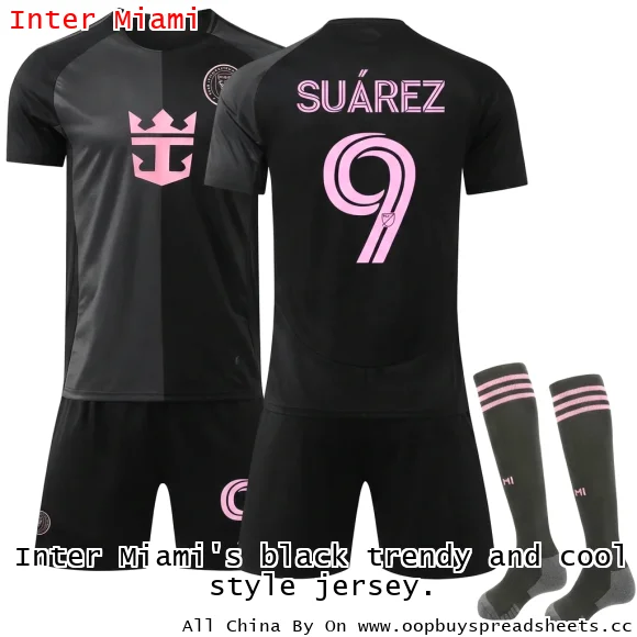 Inter Miami's black trendy and cool style jersey.