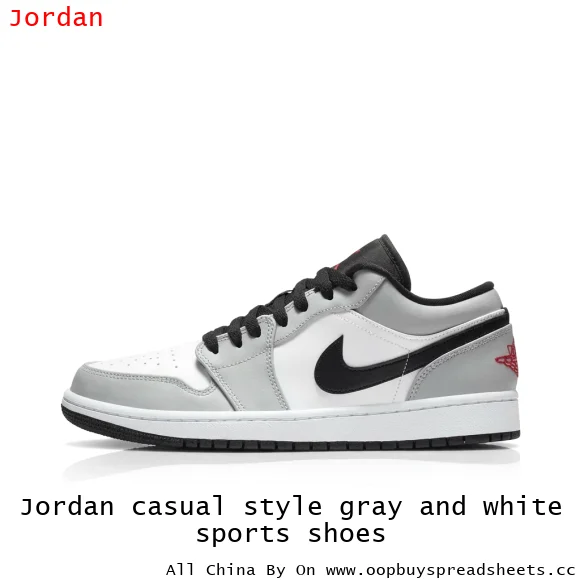 Jordan casual style gray and white sports shoes