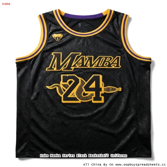 Kobe Mamba Series Black Basketball Uniforms