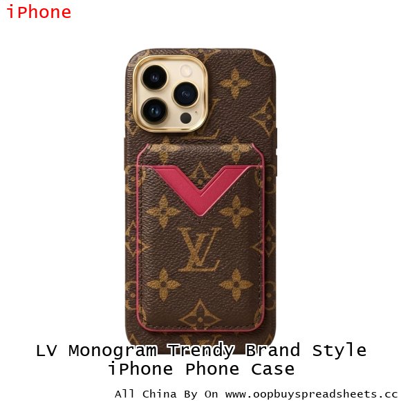 LV Monogram Trendy Brand Style iPhone Phone Case