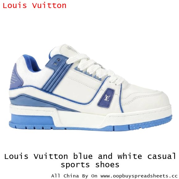Louis Vuitton blue and white casual sports shoes