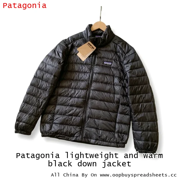 Patagonia lightweight and warm black down jacket
