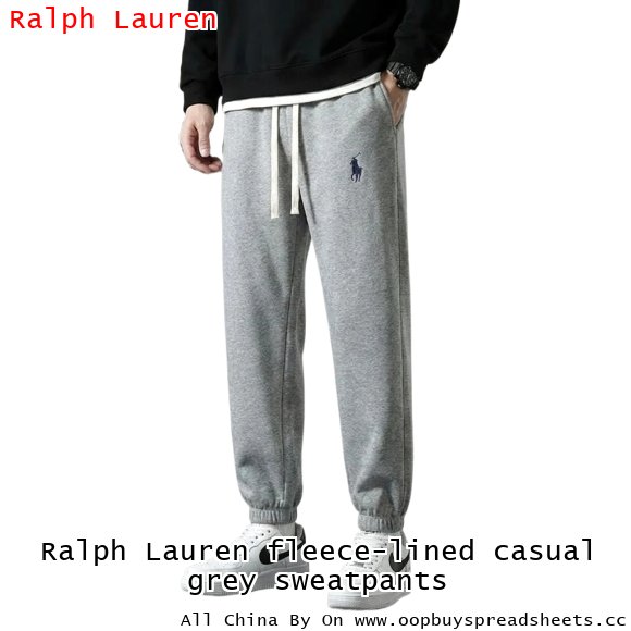 Ralph Lauren fleece-lined casual grey sweatpants