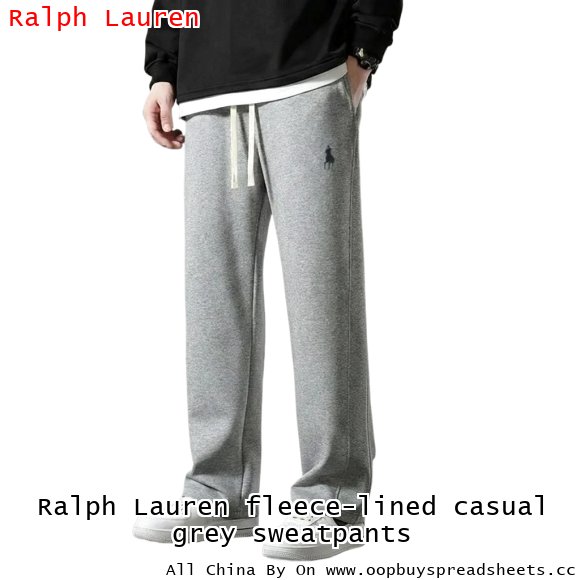 Ralph Lauren fleece-lined casual grey sweatpants