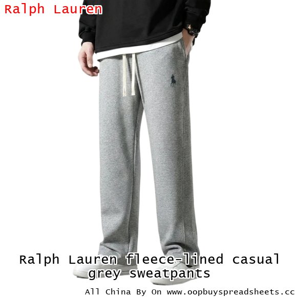 Ralph Lauren fleece-lined casual grey sweatpants