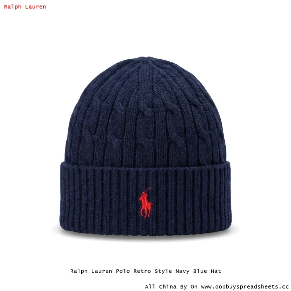 Ralph Lauren Polo Retro Style Navy Blue Hat