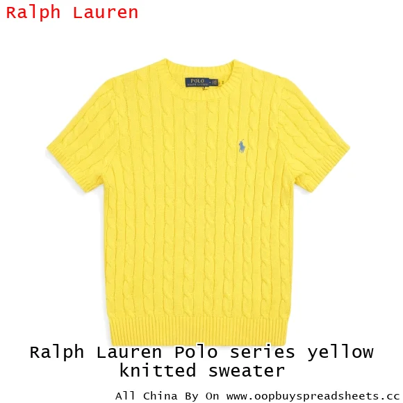 Ralph Lauren Polo series yellow knitted sweater