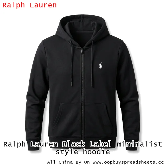 Ralph Lauren Black Label minimalist style hoodie