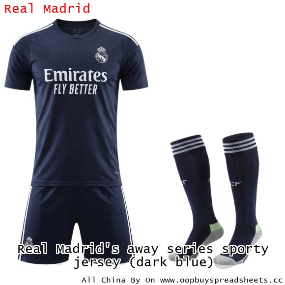 Real Madrid's away series sporty jersey (dark blue)