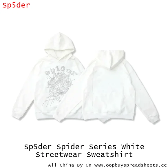 Sp5der Spider Series White Streetwear Sweatshirt