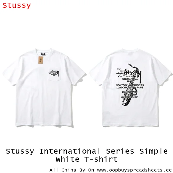 Stussy International Series Simple White T-shirt