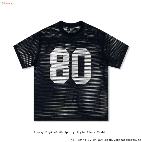 Stussy Digital 80 Sporty Style Black T-shirt