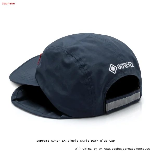 Supreme GORE-TEX Simple Style Dark Blue Cap
