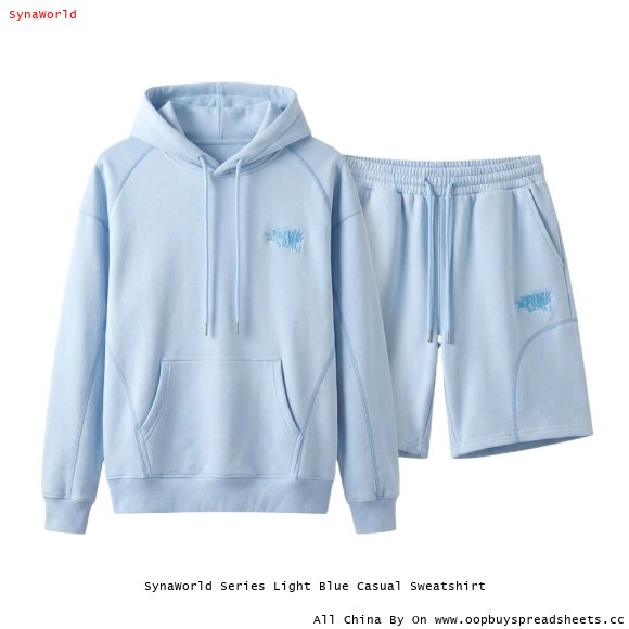 SynaWorld Series Light Blue Casual Sweatshirt
