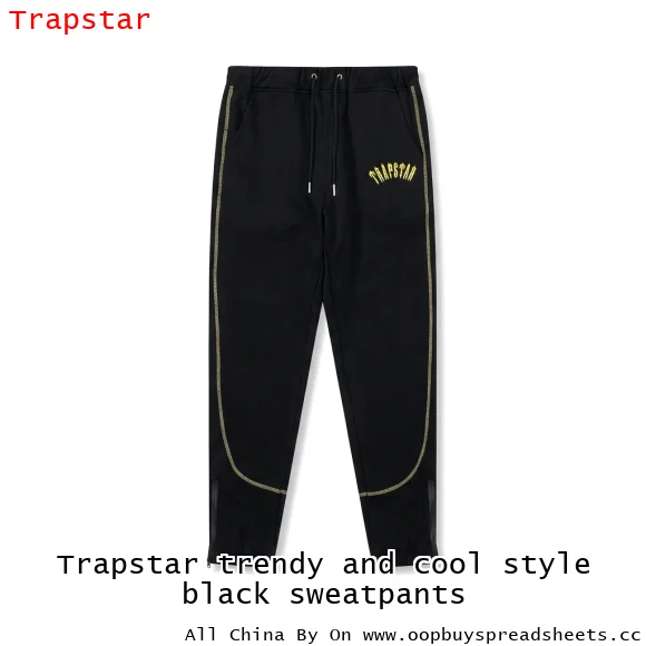 Trapstar trendy and cool style black sweatpants