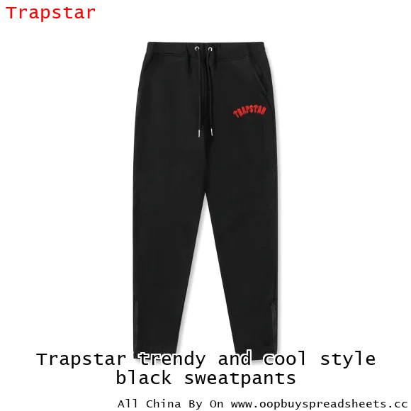 Trapstar trendy and cool style black sweatpants