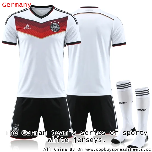 The German team's series of sporty white jerseys.