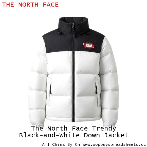 The North Face Trendy Black-and-White Down Jacket