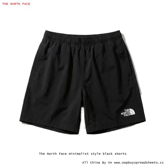 The North Face minimalist style black shorts
