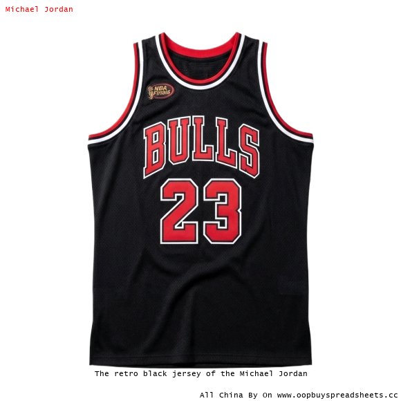 The retro black jersey of the Michael Jordan
