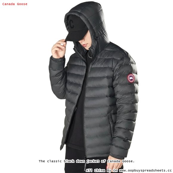 The classic black down jacket of Canada Goose.