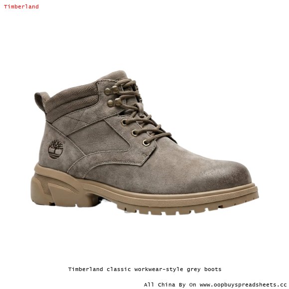 Timberland classic workwear-style grey boots