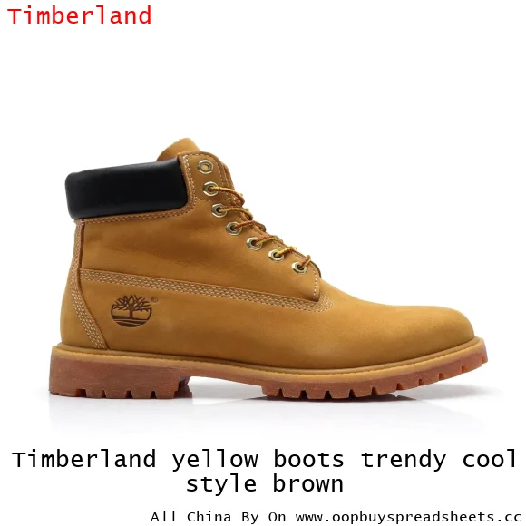 Timberland yellow boots trendy cool style brown
