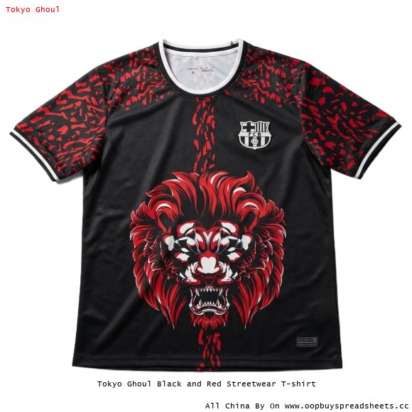 Tokyo Ghoul Black and Red Streetwear T-shirt