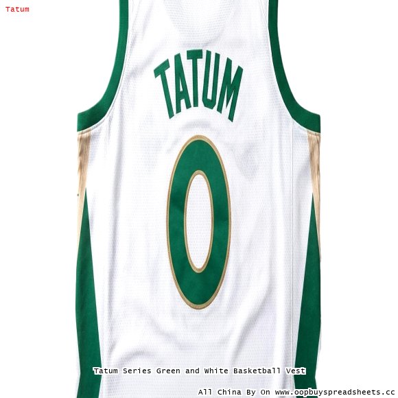 Tatum Series Green and White Basketball Vest