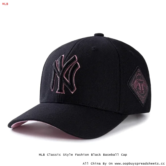 MLB Classic Style Fashion Black Baseball Cap