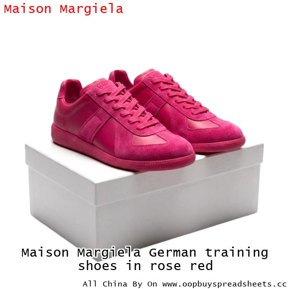 Maison Margiela German training shoes in rose red