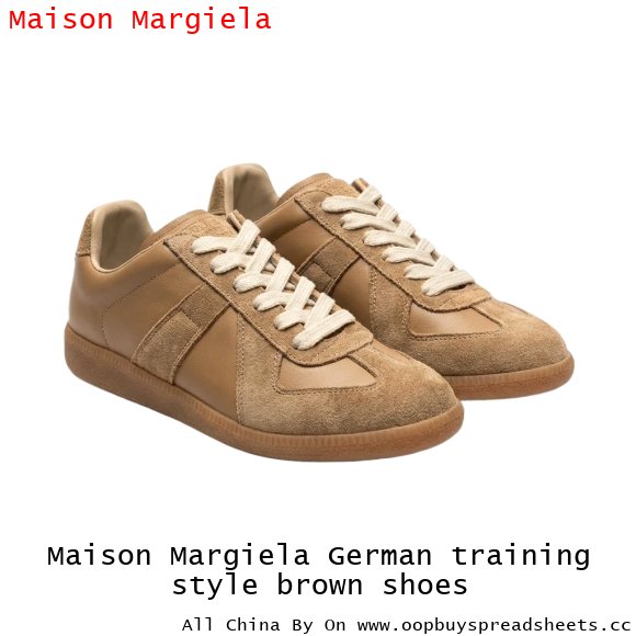 Maison Margiela German training style brown shoes