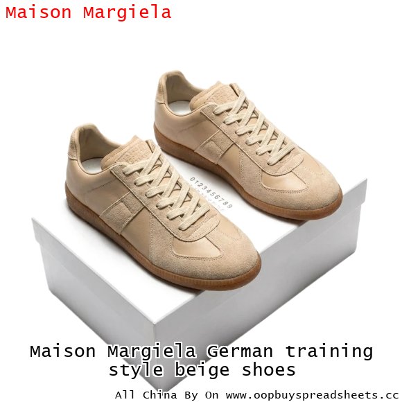 Maison Margiela German training style beige shoes