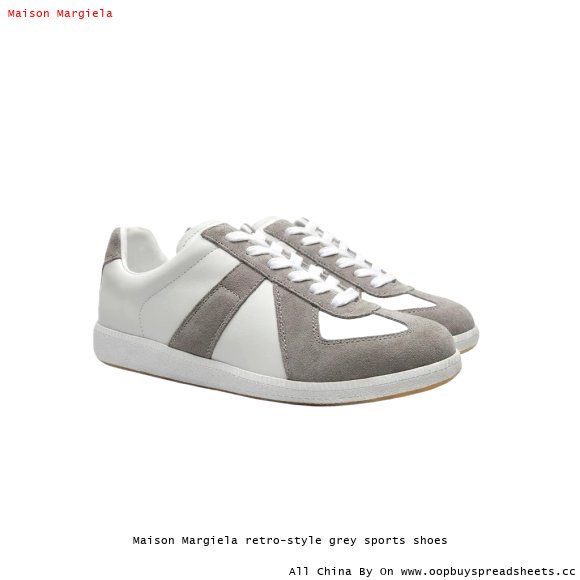 Maison Margiela retro-style grey sports shoes