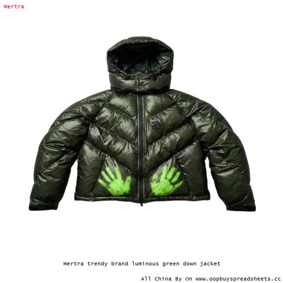 Mertra trendy brand luminous green down jacket