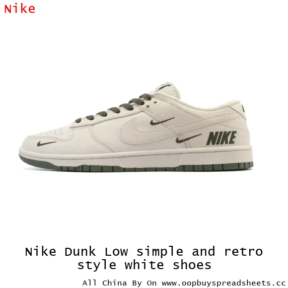 Nike Dunk Low simple and retro style white shoes