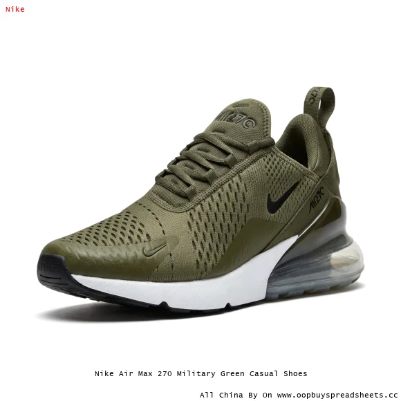 Nike Air Max 270 Military Green Casual Shoes