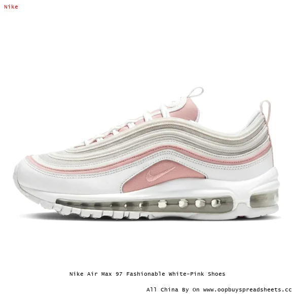 Nike Air Max 97 Fashionable White-Pink Shoes
