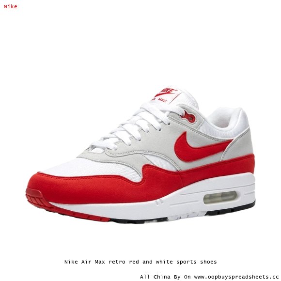 Nike Air Max retro red and white sports shoes