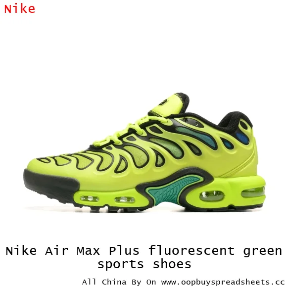 Nike Air Max Plus fluorescent green sports shoes