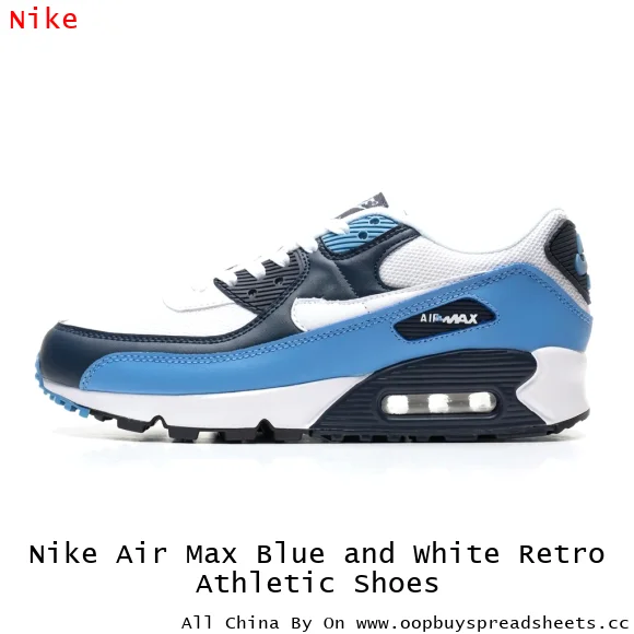 Nike Air Max Blue and White Retro Athletic Shoes