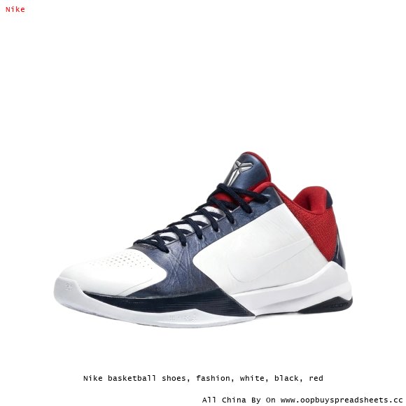 Nike basketball shoes, fashion, white, black, red